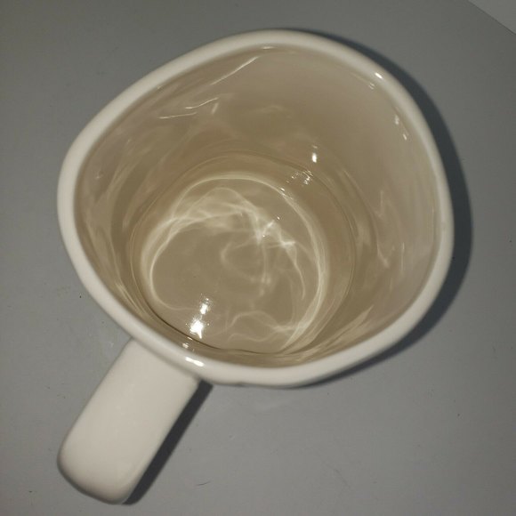 Rae Dunn Oversized Coffee Mug CAFFEINE By Magenta Ivory & Black LNC - Picture 5 of 6